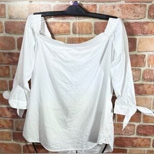 Romantic cottagecore clean girl off Shoulder eurosummer button back tie sleeve